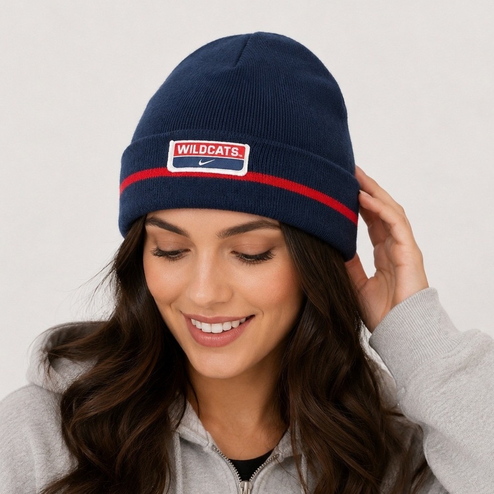 Arizona Wildcats X NIKE Beanie Navy Blue Red Reversible Patches